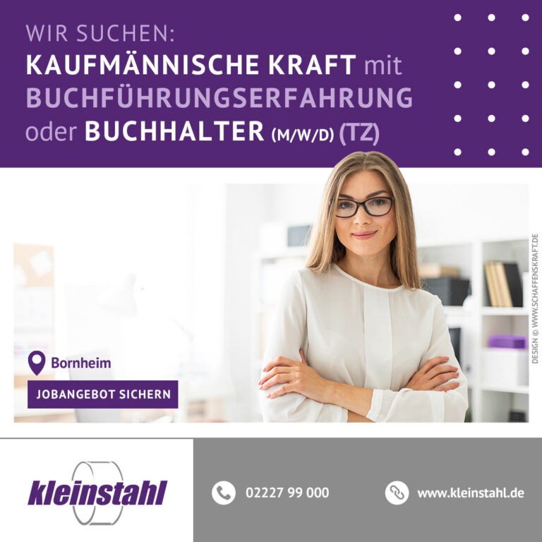 Kaufmännische Kraft mit Buchführungserfahrung oder Buchhalter (m/w/d) in Teilzeit