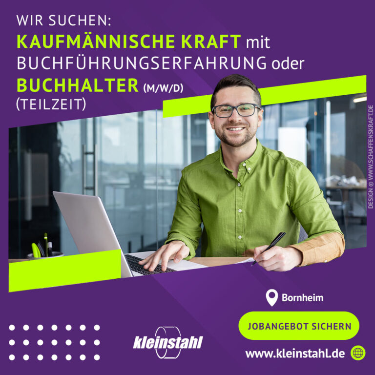 Kaufmännische Kraft mit Buchführungserfahrung oder Buchhalter (m/w/d) in Teilzeit