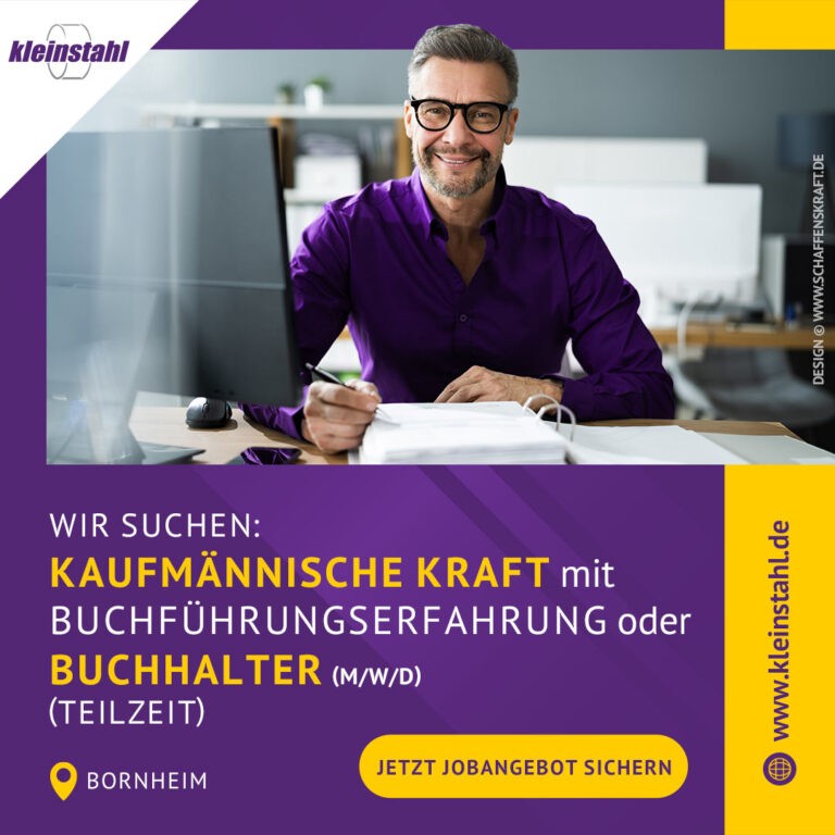 Kaufmännische Kraft mit Buchführungserfahrung oder Buchhalter (m/w/d) in Teilzeit