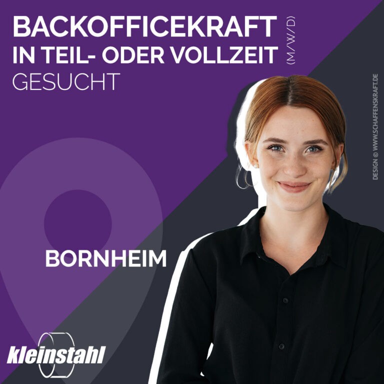 Backofficekraft (m/w/d) in Teilzeit oder Vollzeit in Bornheim/Rheinland