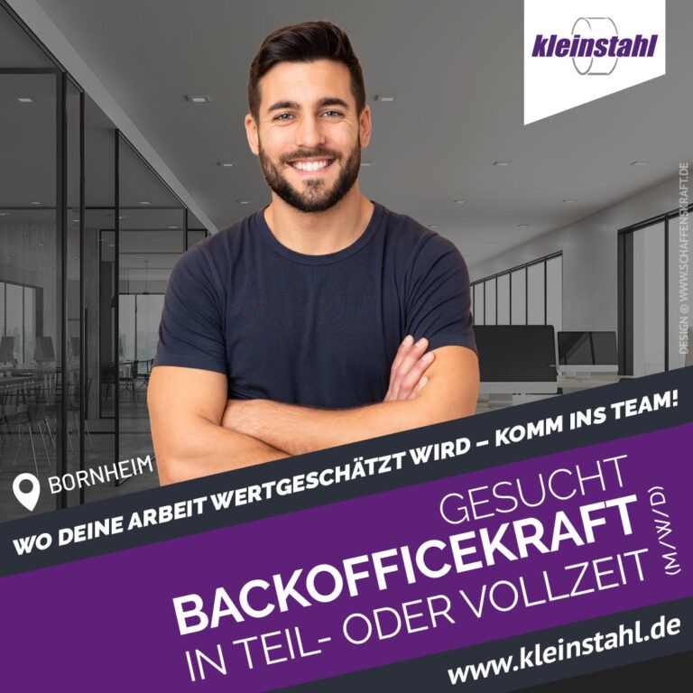 Backofficekraft (m/w/d) in Teilzeit oder Vollzeit in Bornheim/Rheinland